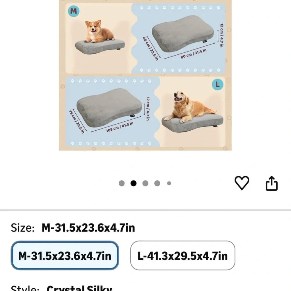 Inflatefly Inflatable Dog Bed - Crystal Silky Faux Plush - Medium